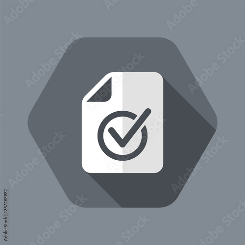 Checked document - Minimal vector icon