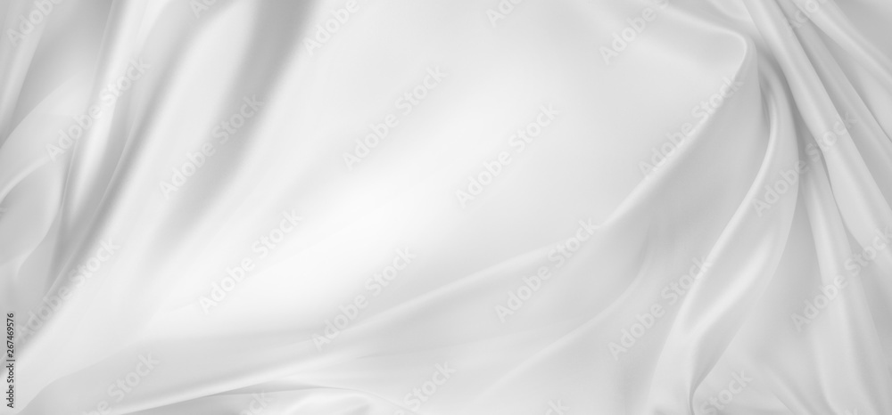 Fototapeta premium White silk fabric