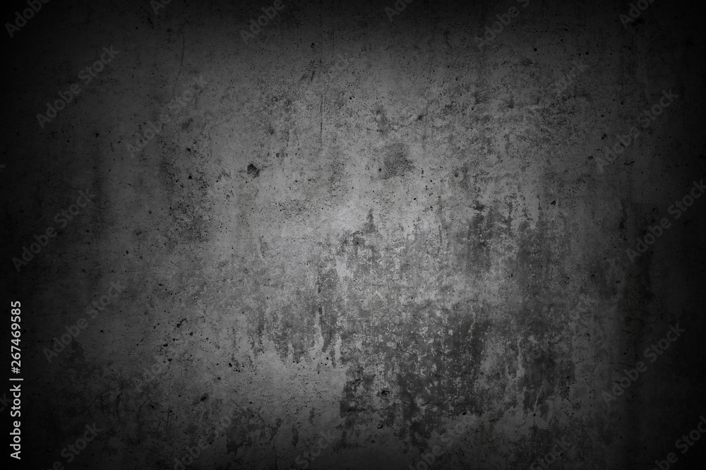 Grey dark textured grunge concrete wall background