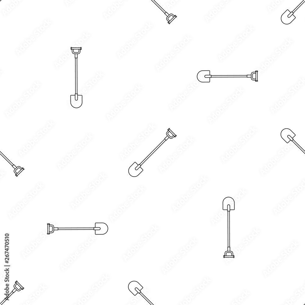 Farm shovel pattern seamless vector repeat geometric for any web design Farm shovel pattern seamless vector repeat geometric for any web design