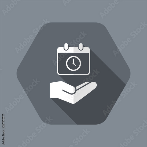 Appointment date and hour - Minimal vector icon