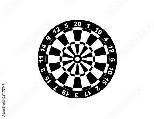 Dartboard for darts game vector illustration eps10
