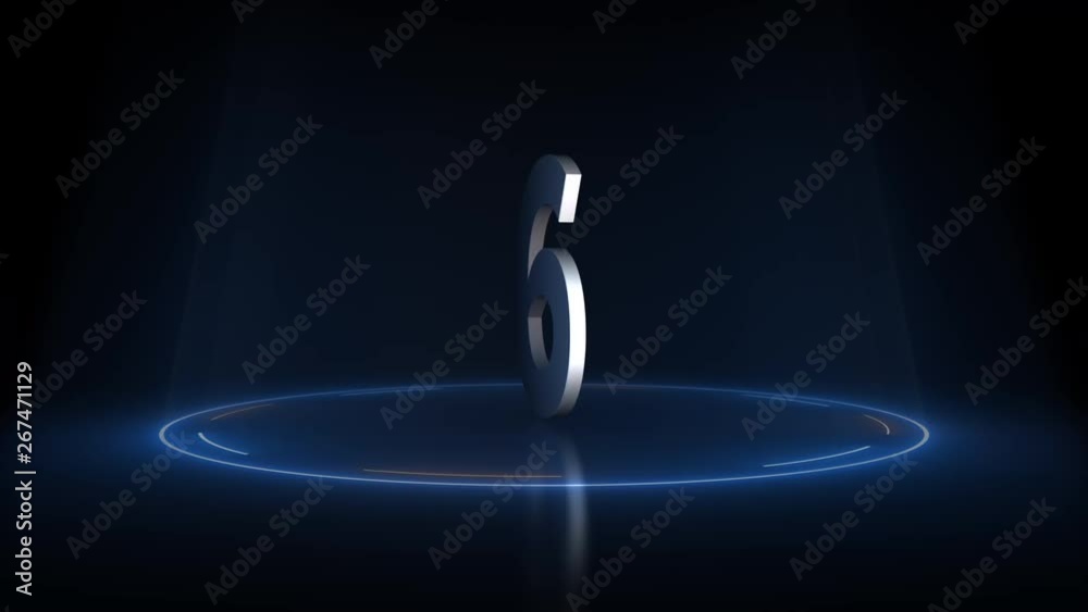 4K Countdown Blue