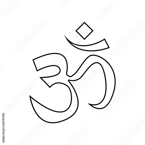 the sign ohm icon. Element of India for mobile concept and web apps icon. Outline, thin line icon for website design and development, app development