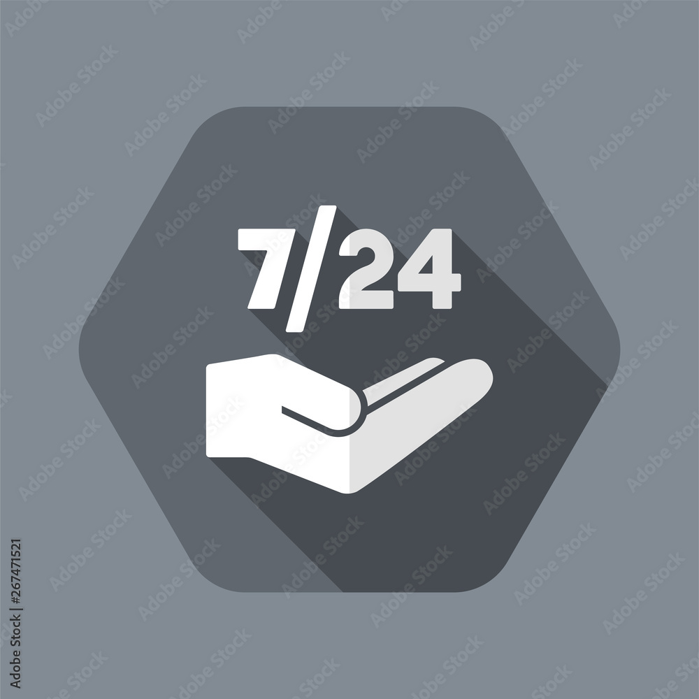 7/24 services - Vector web icon 7/24 services - Vector web icon