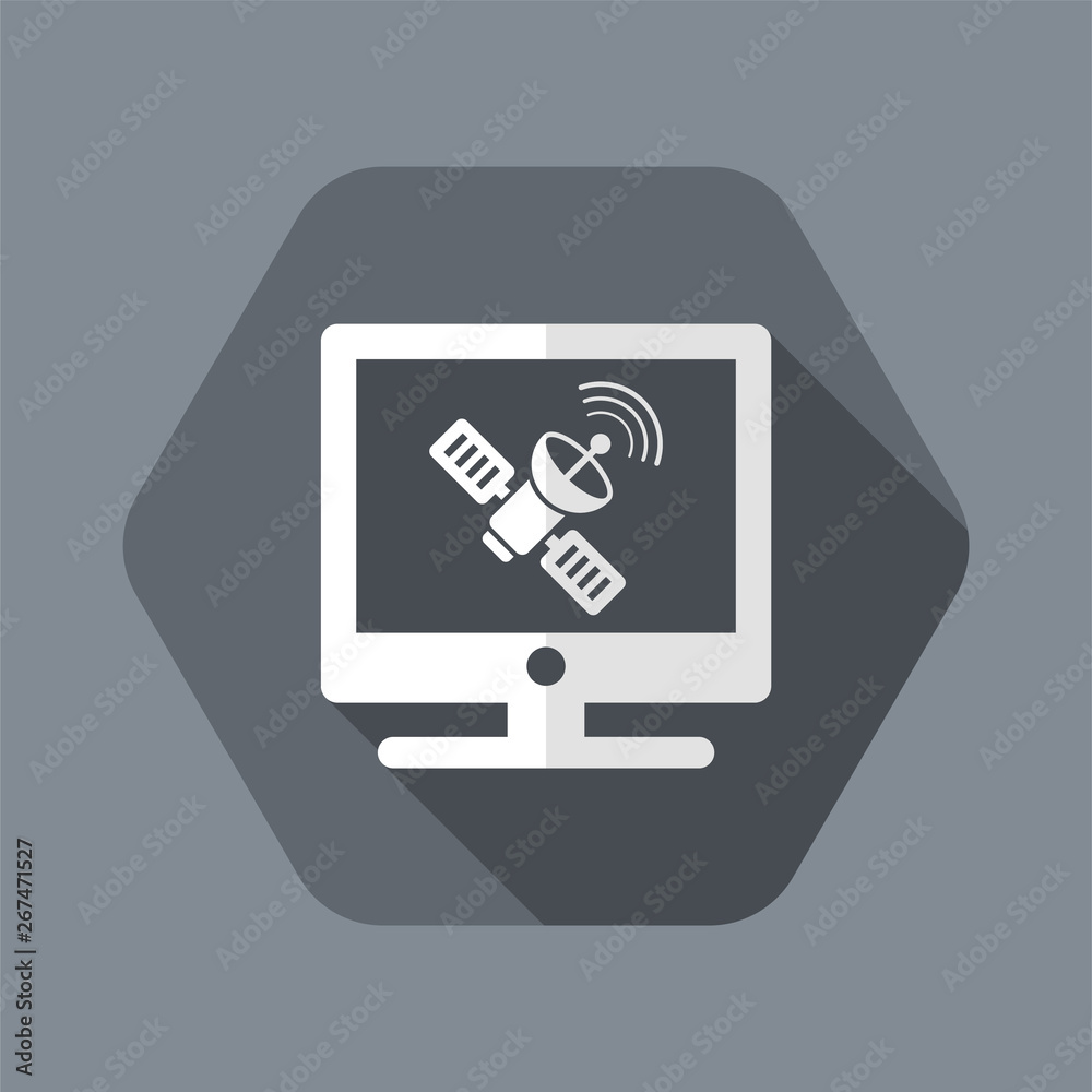 Satellite tv - Vector web icon Satellite tv - Vector web icon