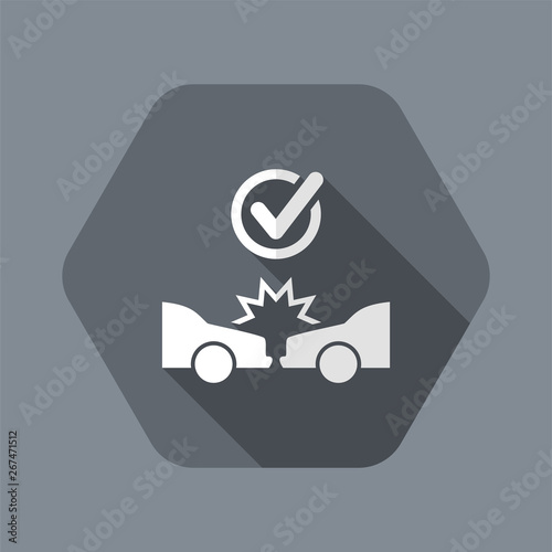 Car crash check - Vector web icon