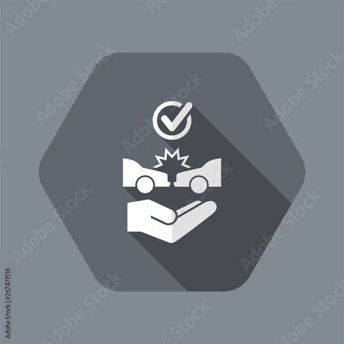Car crash check - Vector web icon