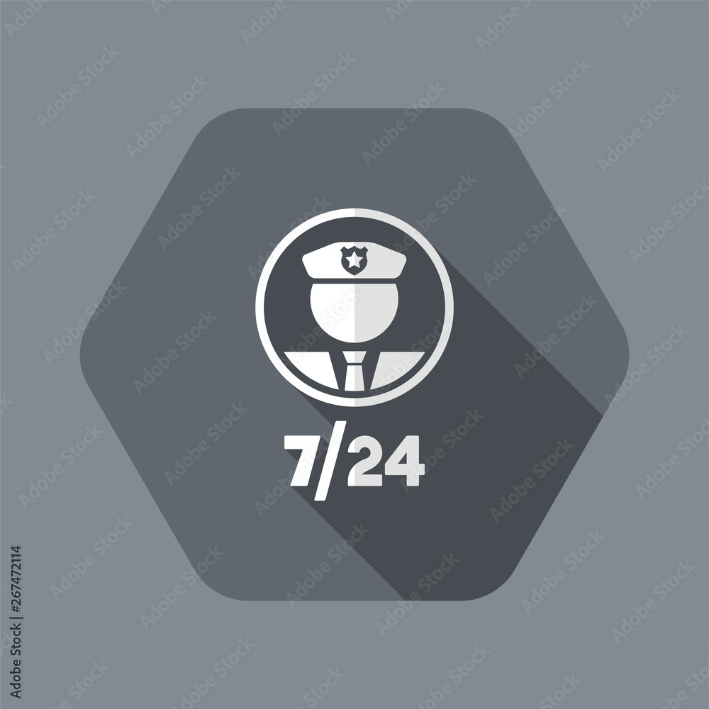Steady police and security service - Vector web icon Steady police and security service - Vector web icon