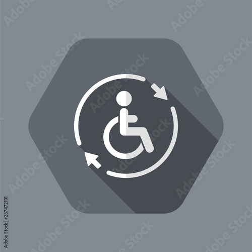 Steady handicapped assistance service - Vector web icon