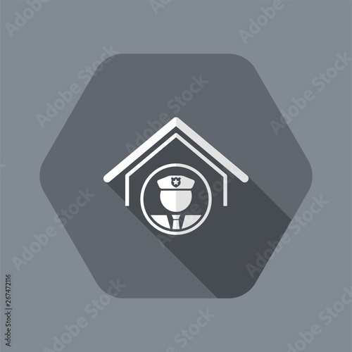 Police and security service - Vector web icon