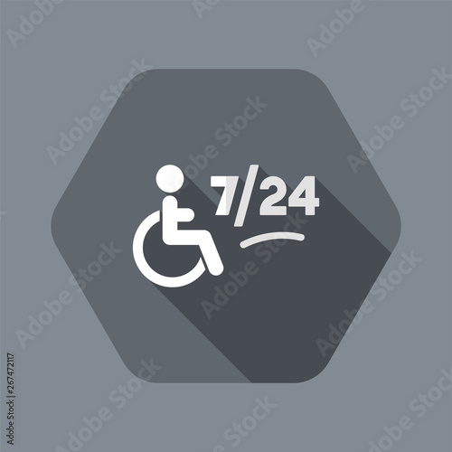 Steady handicapped assistance service - Vector web icon