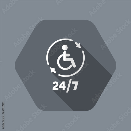 Steady handicapped assistance service - Vector web icon