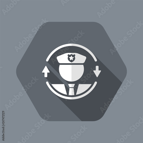 Full police and security service - Vector web icon