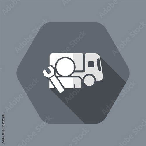 Truck assistance services - Vector web icon