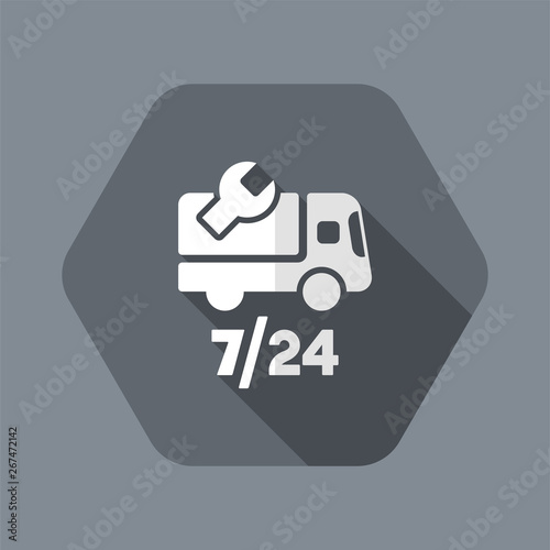 Steady truck assistance center - Vector web icon
