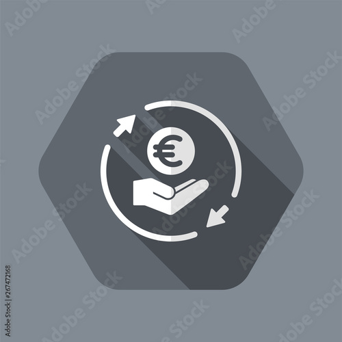 Full money services - exchange or transfer - Vector web icon