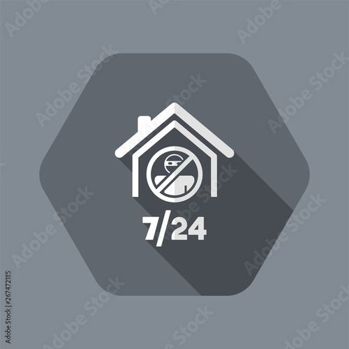 Steady home security services 7/24 - Vector web icon