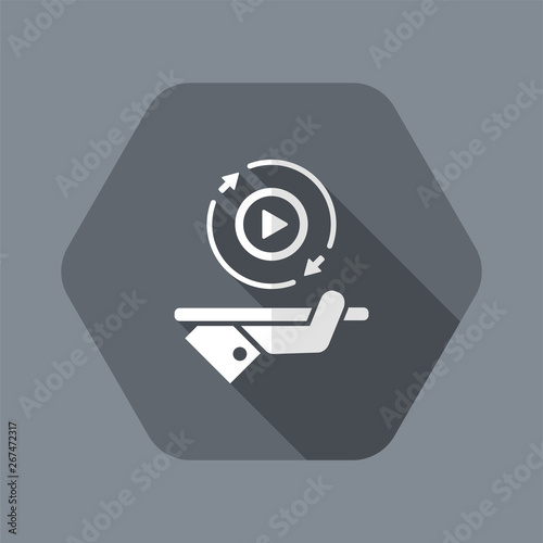 Full multimedia services 24/7 - Vector web icon