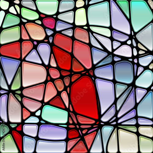 abstract vector stained-glass mosaic background