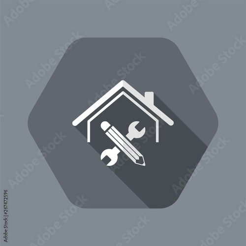 House renovation - Vector web icon