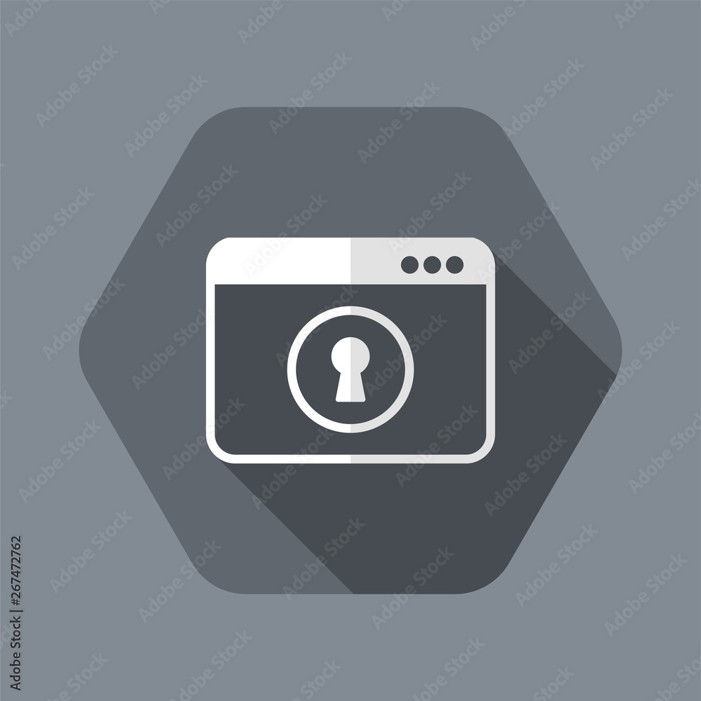 Protected access - Vector web icon Protected access - Vector web icon