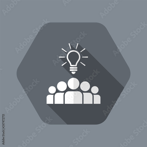 Ideas by teamwork - Vector web icon