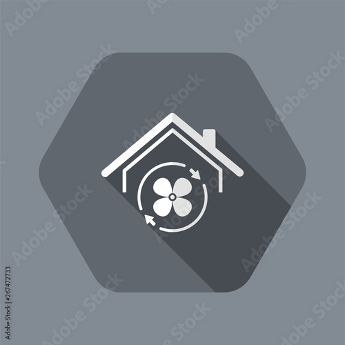House air conditioner - Vector web icon