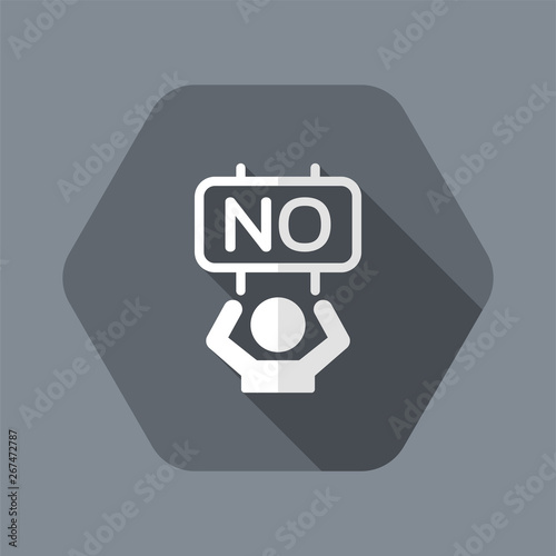 Negation concept - Vector web icon