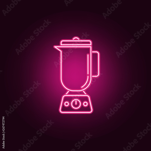 blender neon icon. Elements of Kitchen set. Simple icon for websites, web design, mobile app, info graphics photo