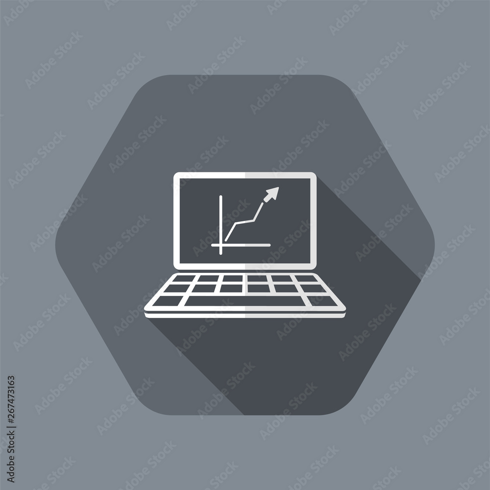 Business increase - Vector web icon Business increase - Vector web icon