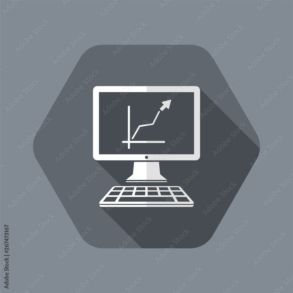 Business increase - Vector web icon Business increase - Vector web icon