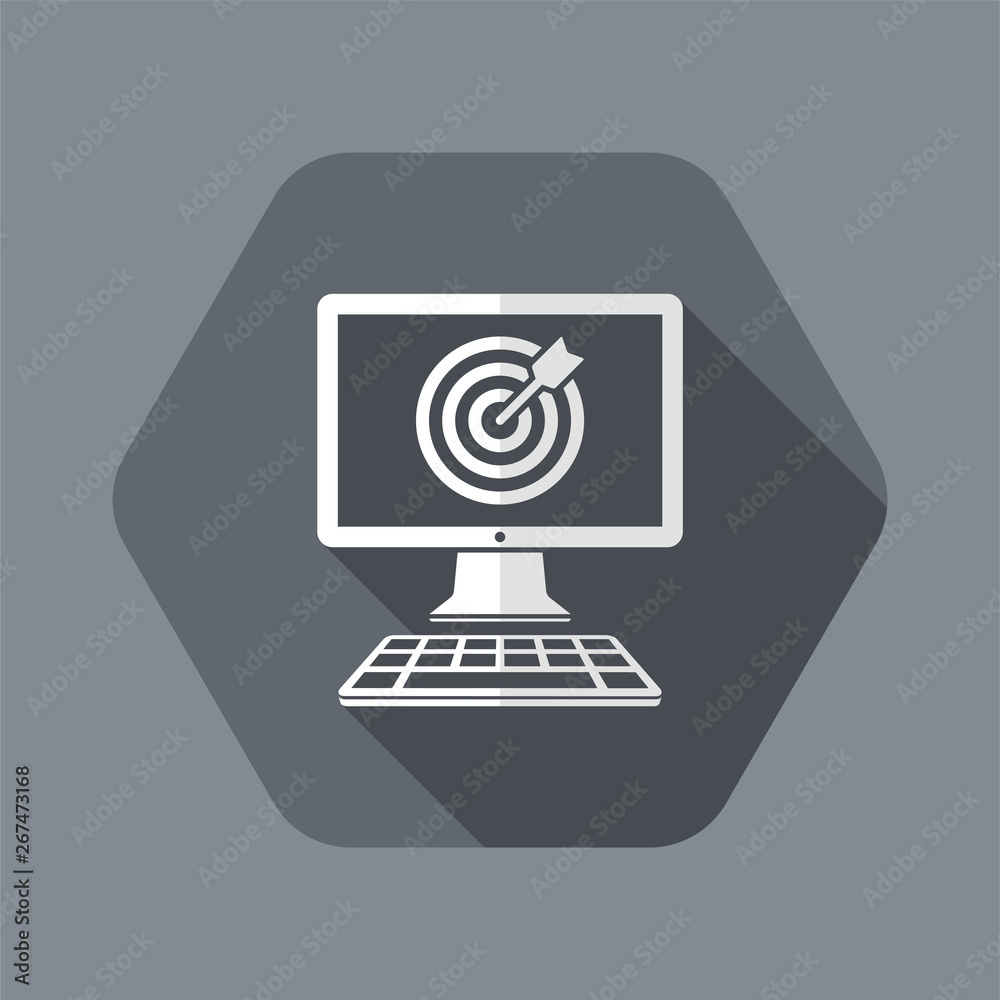Target agency concept - Vector web icon Target agency concept - Vector web icon