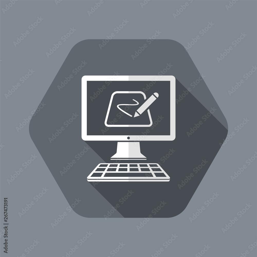 Designer tablet application - Vector web icon Designer tablet application - Vector web icon
