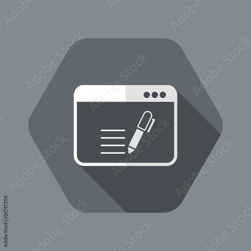 Free Download Writing application - Vector web icon - GFXLoad
