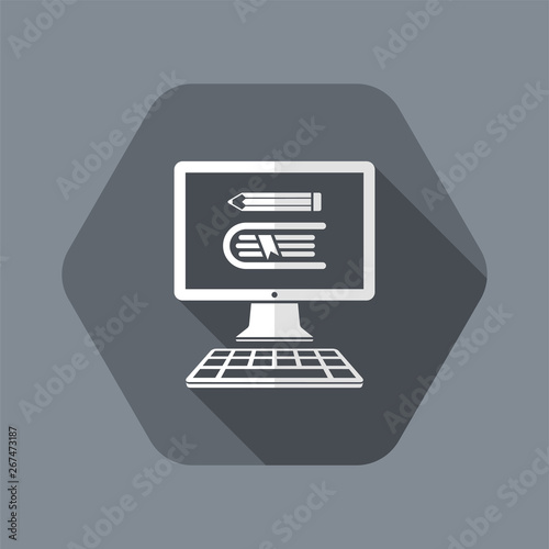 Library online - Vector web icon