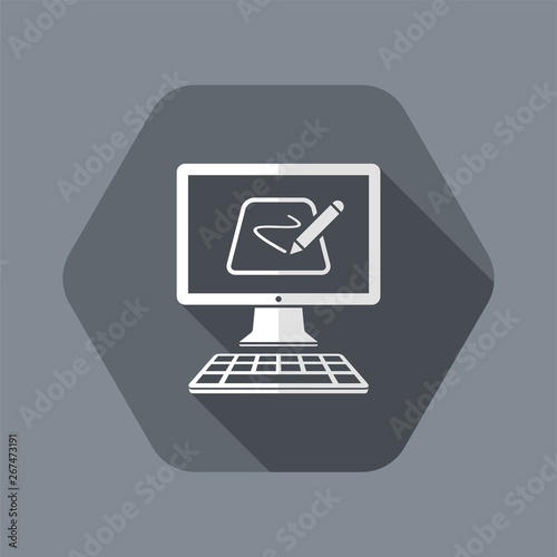 Designer tablet application - Vector web icon