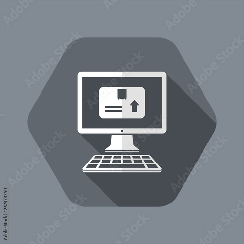 Delivery internet service - Vector flat icon