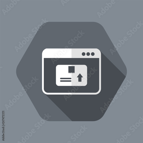 Delivery internet service - Vector flat icon