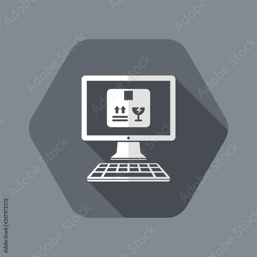 Delivery internet service - Vector flat icon