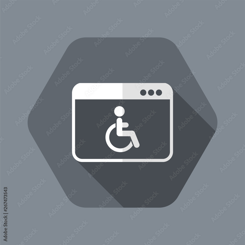 Handicapped application - Vector flat icon Handicapped application - Vector flat icon