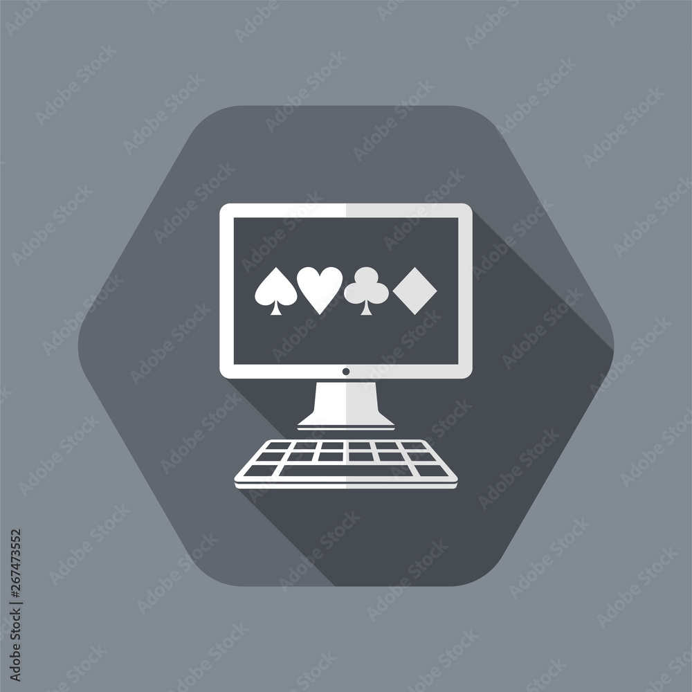 Poker online - Vector flat icon