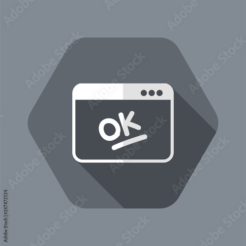 Ok result - Approved application - Vector flat icon
