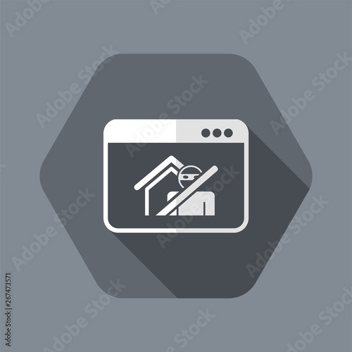 House protection application - Vector flat icon