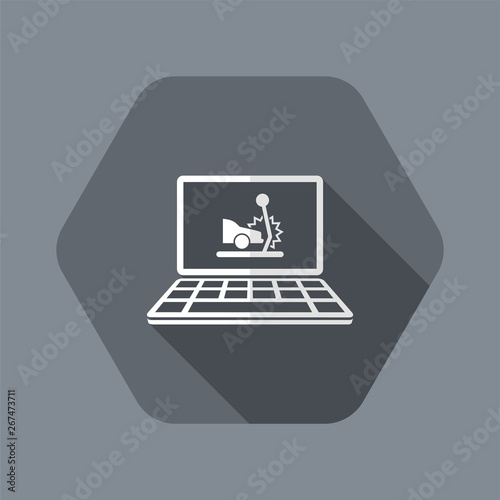 Car crash - Web assistance service - Vector flat icon
