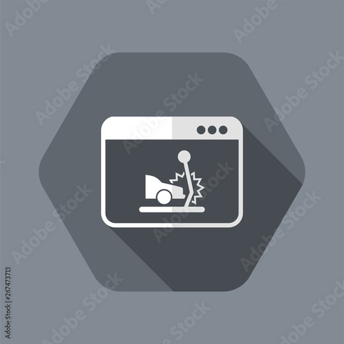 Car crash - Web assistance service - Vector flat icon