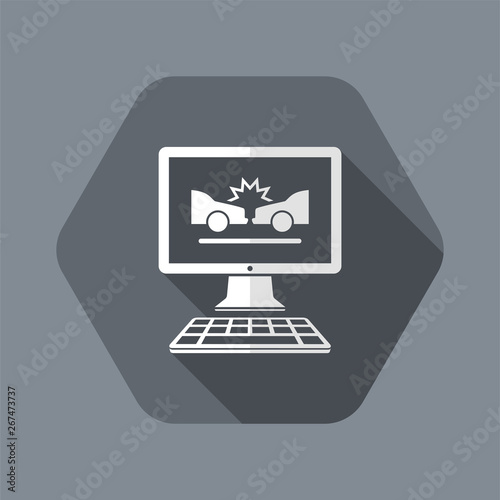 Car crash - Web assistance service - Vector flat icon