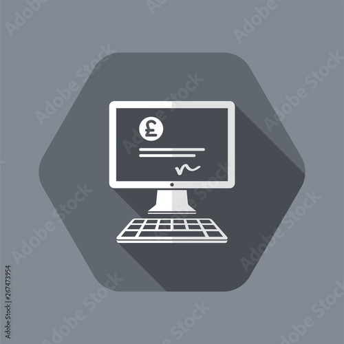 Financial document - Sterling - Vector flat icon