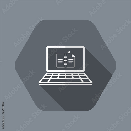 Book online - Vector flat icon
