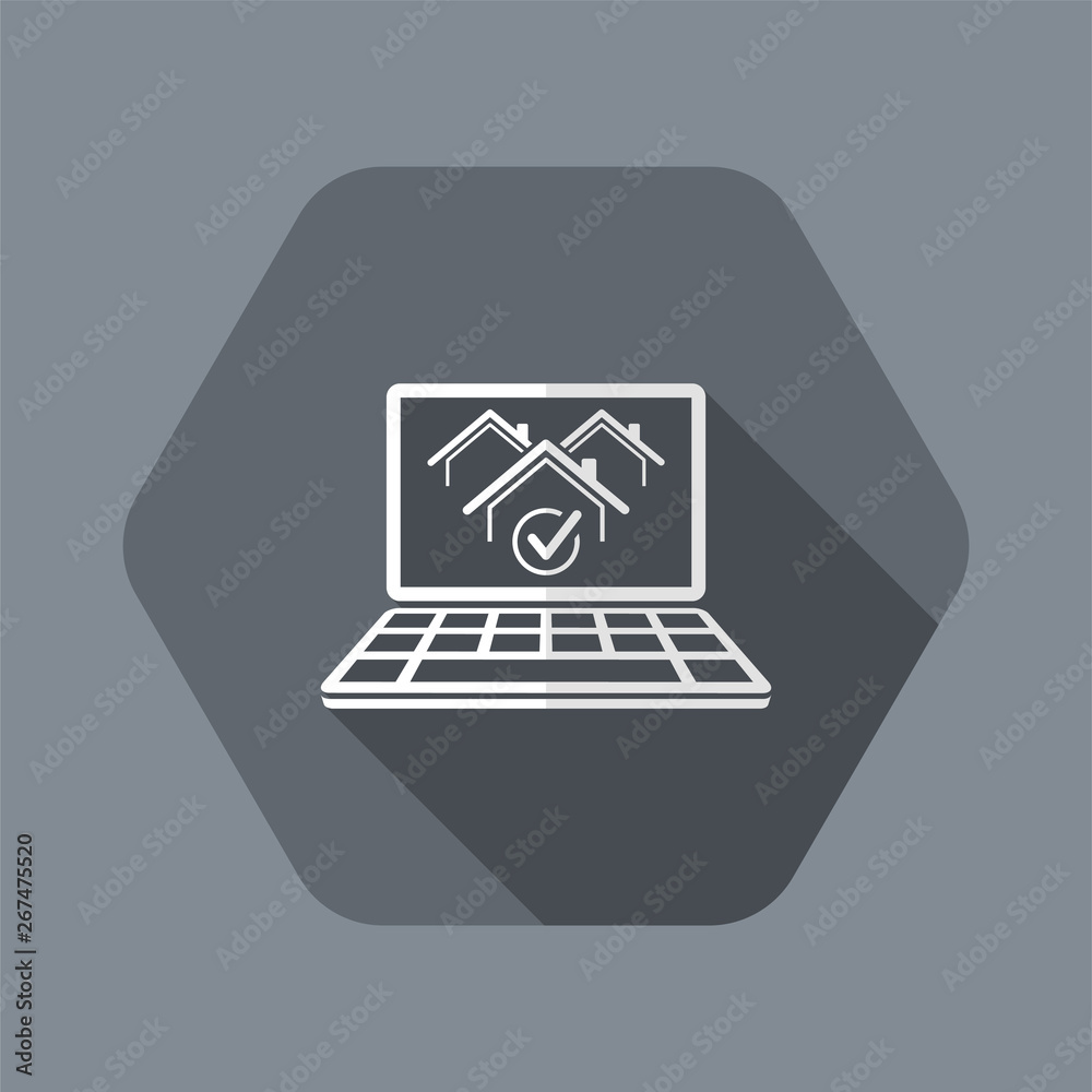 Real estate website symbol - Vector icon of computer application Real estate website symbol - Vector icon of computer application